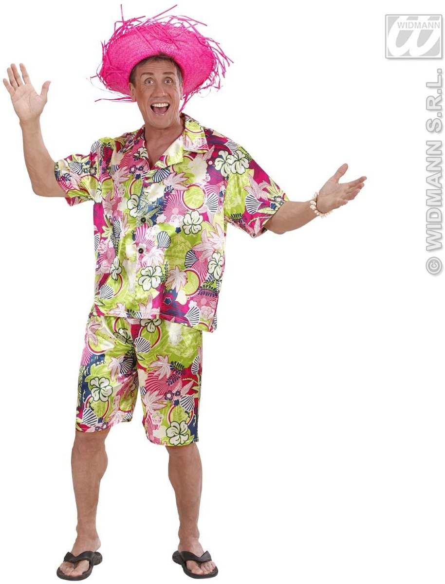 Hawaii & Carribean & Tropisch Kostuum | Aloha Hawaiiaanse | Man | XL | Carnaval kostuum | Verkleedkleding